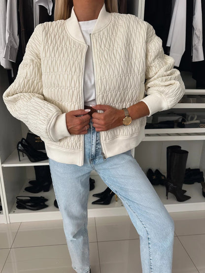 Women's quilted jacket in a casual oversized style with special quilted details NOVAE