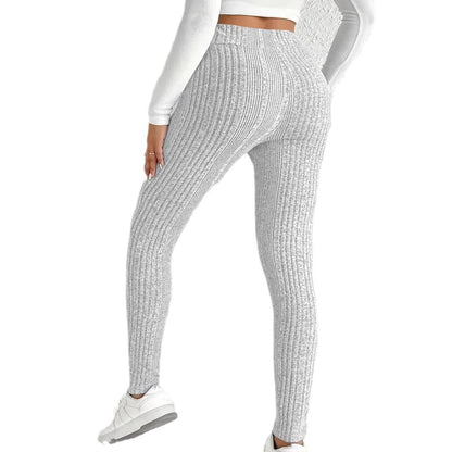 Women's leggings in a modern ribbed knit design NOVAE