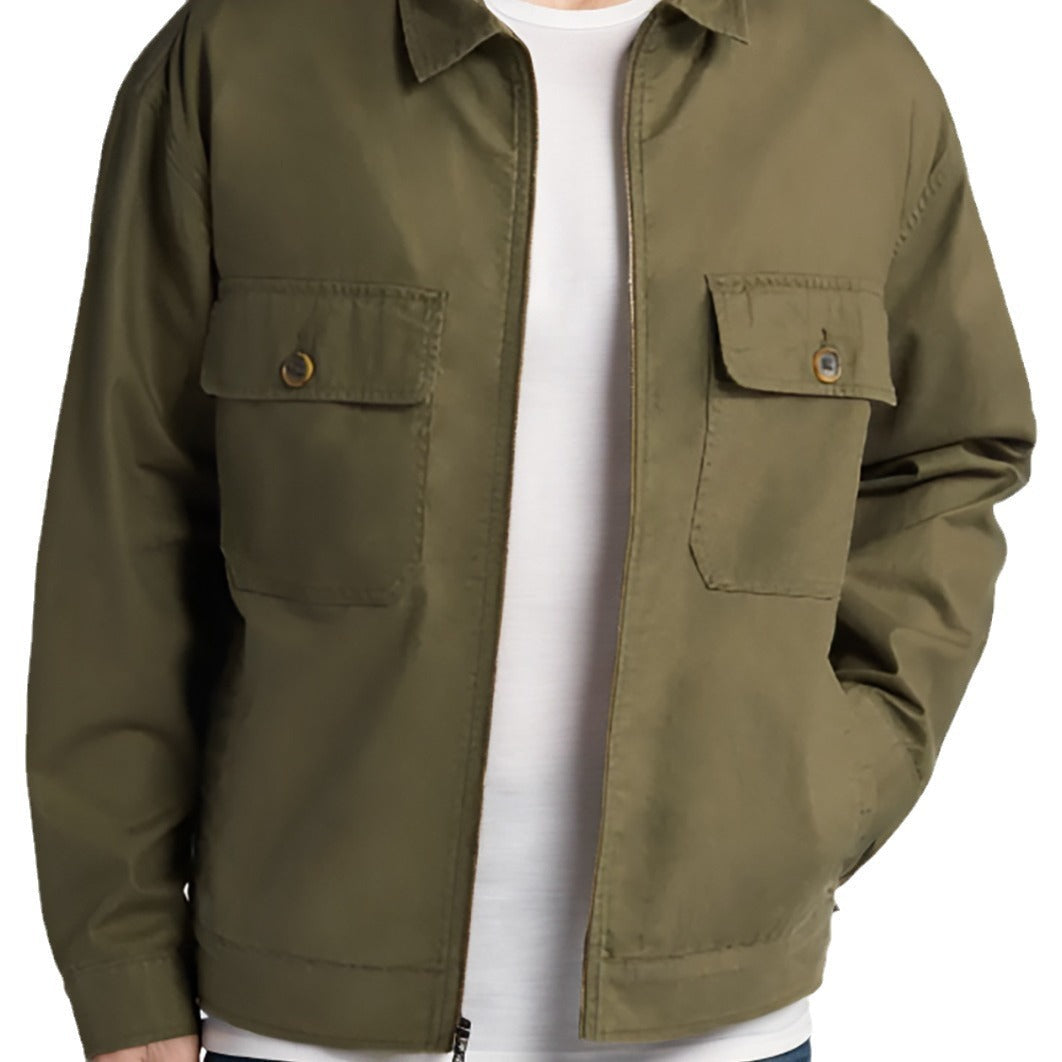 Men's casual transitional jacket with practical fold-over pockets NOVAE