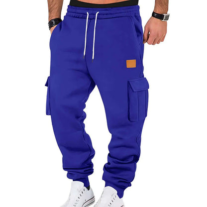 Men's cargo jogging pants with elastic waistband and practical pockets NOVAE