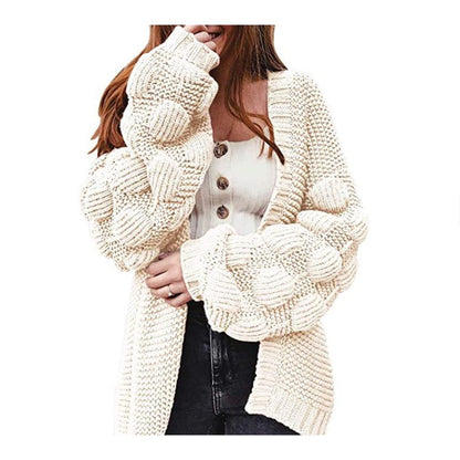 Women's cardigan with structured sleeves NOVAE