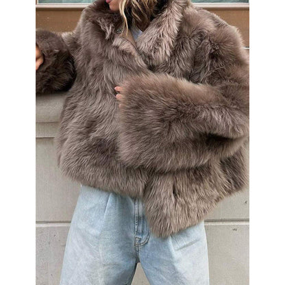 Women's Cozy Faux Fur Jacket in a Modern Cut NOVAE