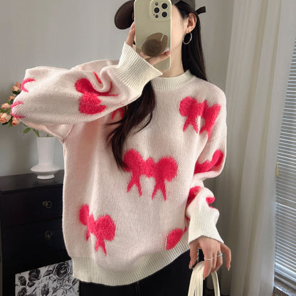 Women's cozy knit sweater with playful pattern NOVAE