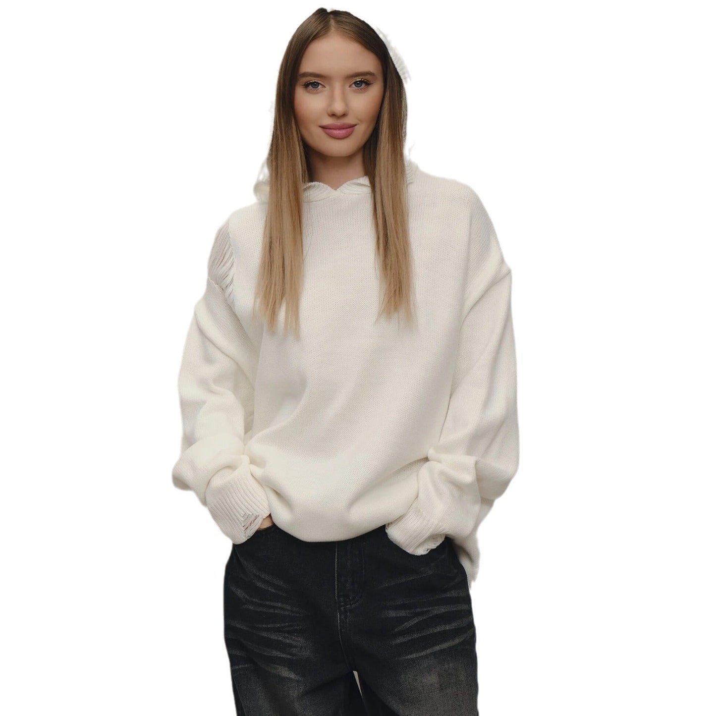 Women's hoodie with a generous cut and trendy design NOVAE