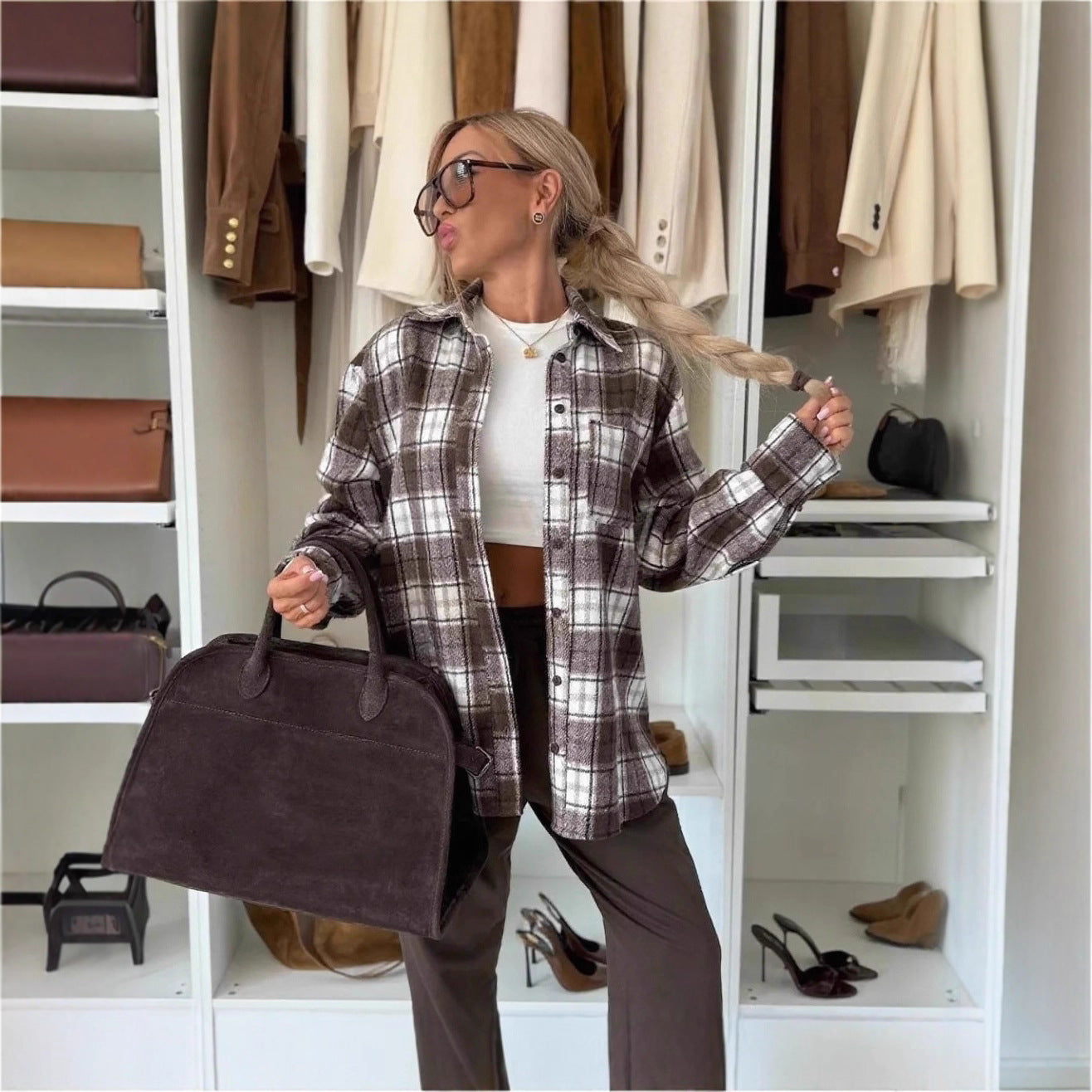 Women's Checkered Overshirt NOVAE