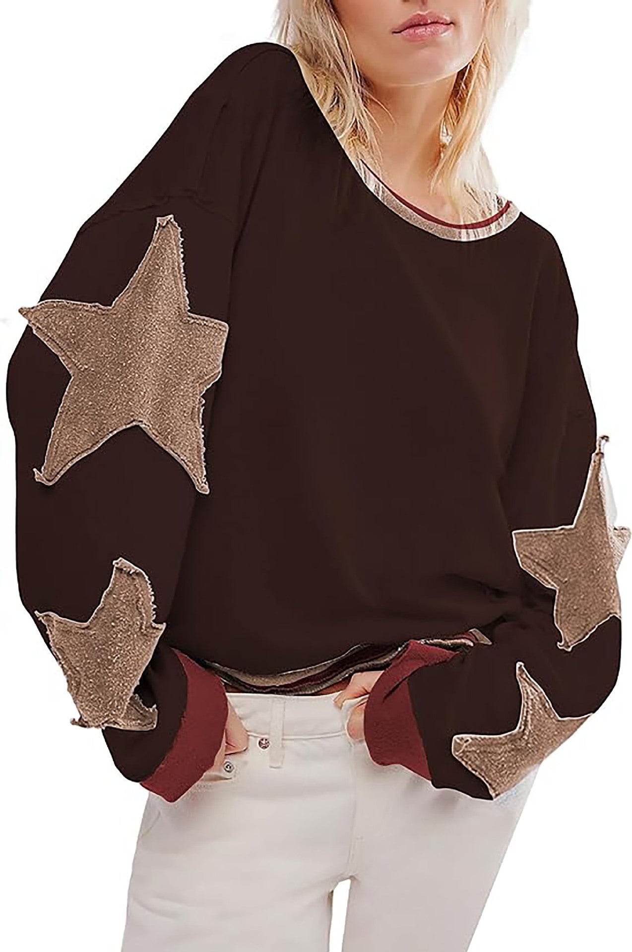 Women's casual sweater with star design NOVAE
