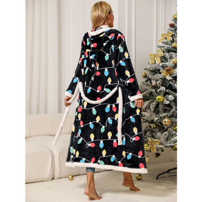 Women's cozy dressing gown with colorful lights NOVAE