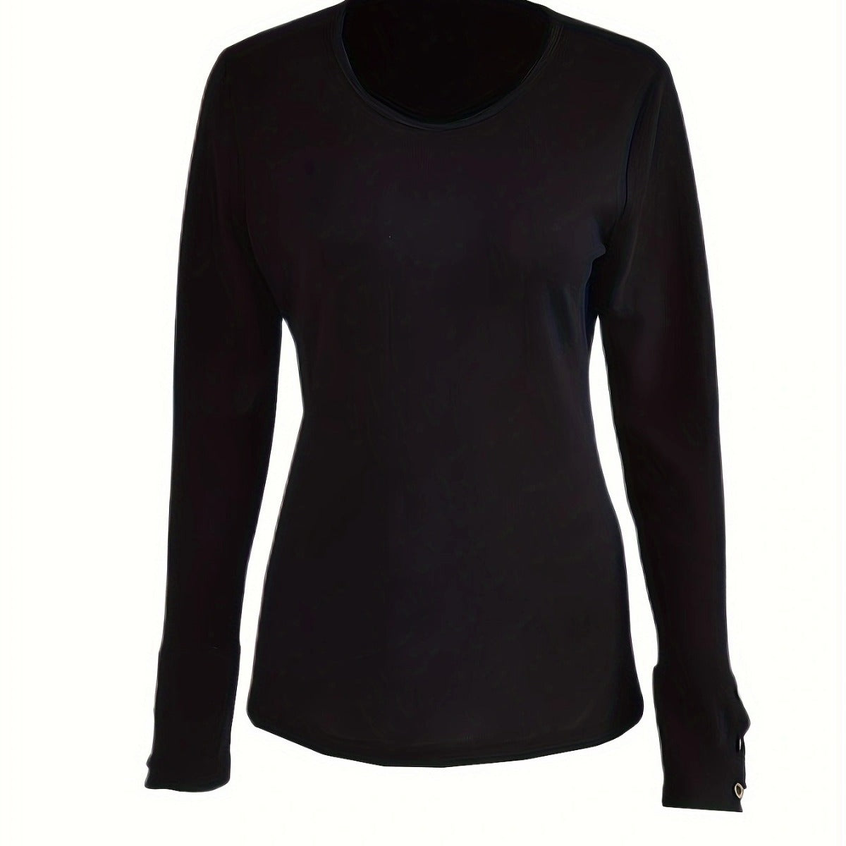 Women's long-sleeved shirt with decorative buttons and fashionable V-neck NOVAE