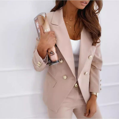 Women's Elegant Blazer with Double Button Closure and Structured Design NOVAE