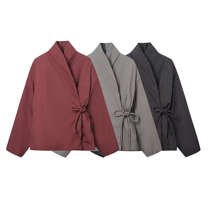 Women's casual wrap jacket with elegant waistline and high-quality workmanship NOVAE