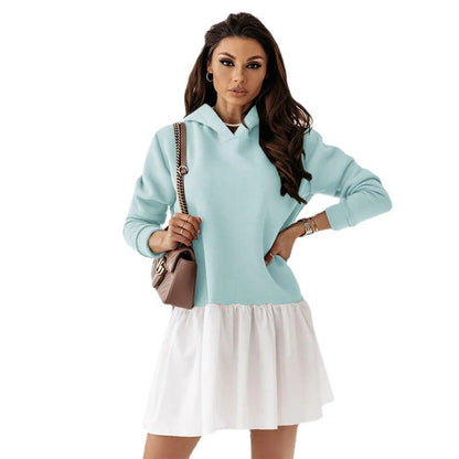 Women's casual hooded sweatshirt dress NOVAE