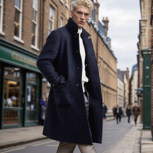 Men's elegant wool peacoat NOVAE