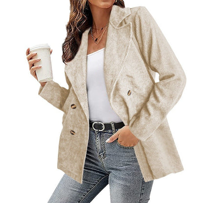Women's modern corduroy blazer with a relaxed cut and practical pockets NOVAE
