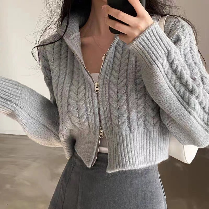 Women's cardigan with high-quality zipper NOVAE