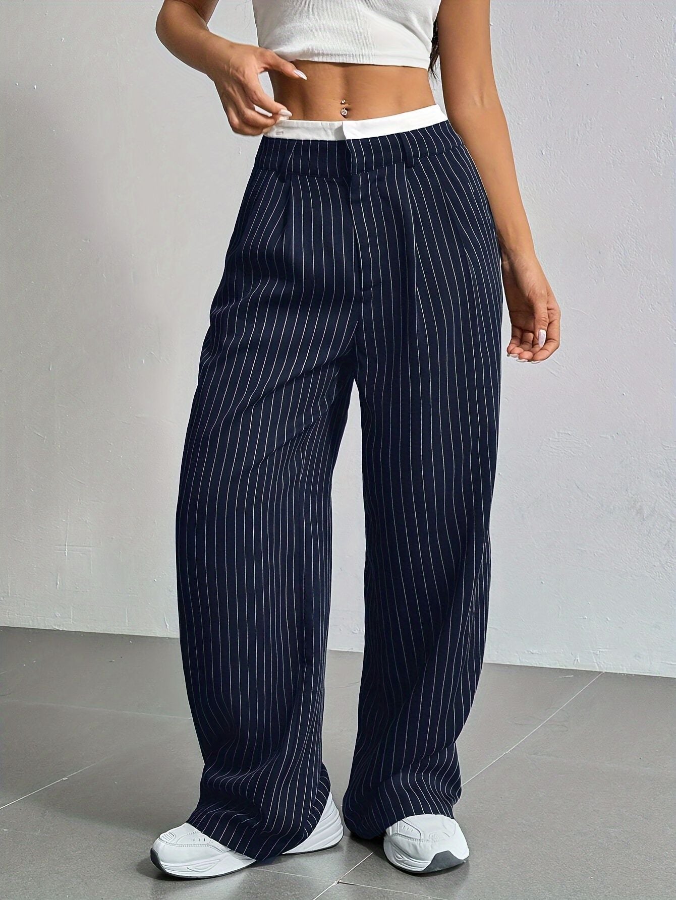 Women's fashionable high-waisted disc trousers NOVAE