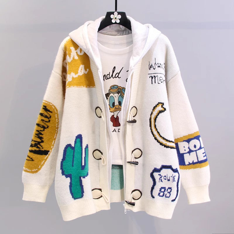 Women's casual hooded cardigan NOVAE