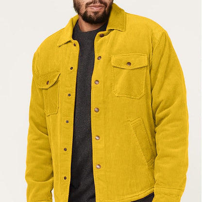 Men's casual corduroy jacket with practical chest and side pockets NOVAE