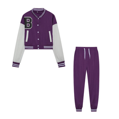 Women's sporty set consisting of a cropped jacket and jogging pants NOVAE