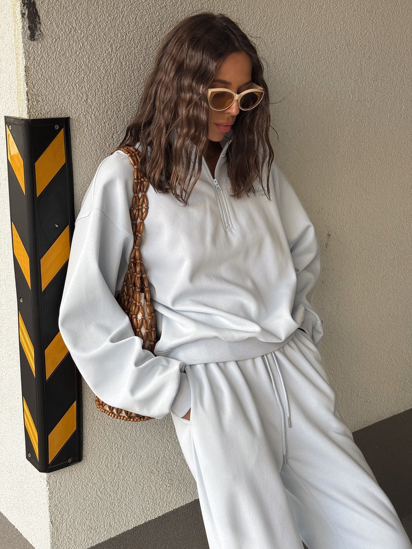 Women's sporty set with high collar and elastic waistband NOVAE