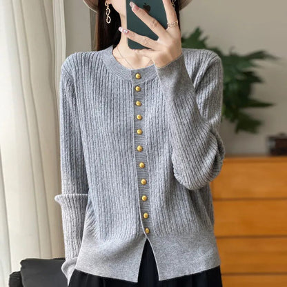 Women's cardigan with gold buttons NOVAE