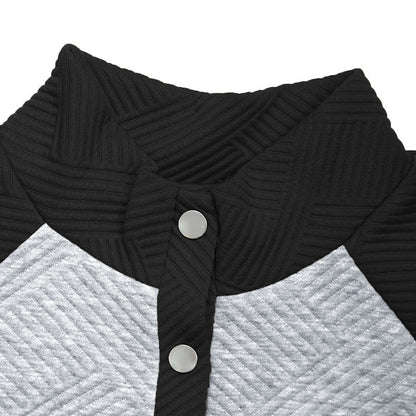 Women's casual sweater with structured design and button placket NOVAE