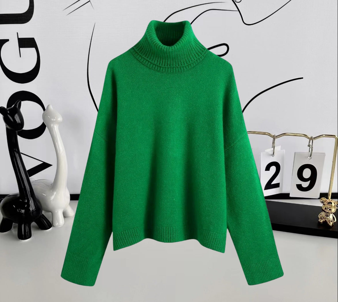 Women's Cozy Turtleneck Sweater made of High-Quality Wool NOVAE