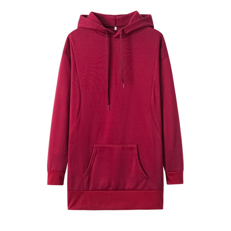 Women's hooded dress made from a soft cotton blend with practical pockets and a comfortable fit NOVAE