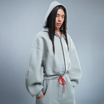 Women's fashionable hooded sweatshirt in a casual cropped design NOVAE