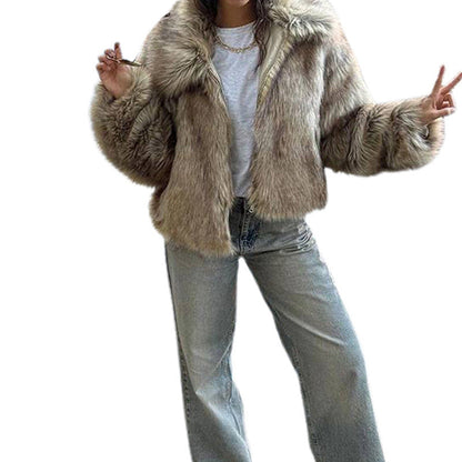 Women's cozy teddy jacket with a fashionable cut NOVAE