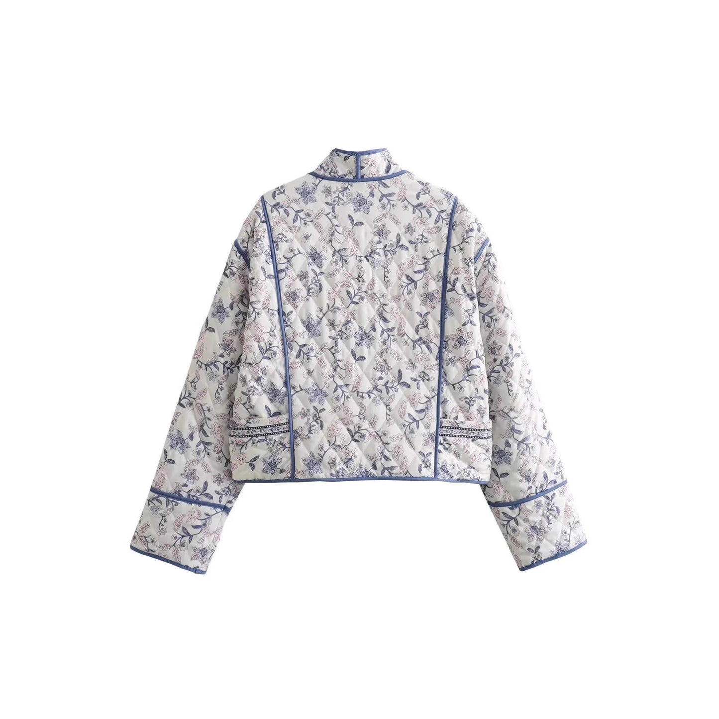 Women's patterned quilted jacket with elegant cut and decorative details NOVAE