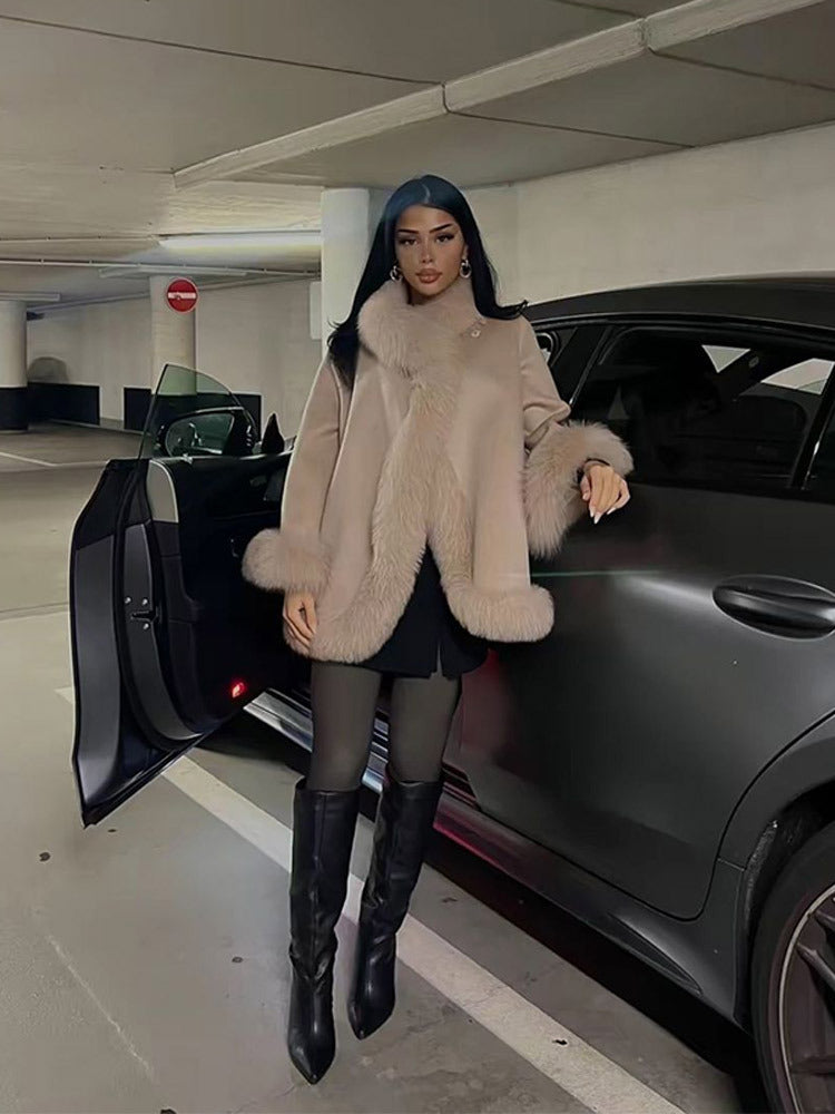 Women's luxurious fur jacket with soft lining and elegant details NOVAE