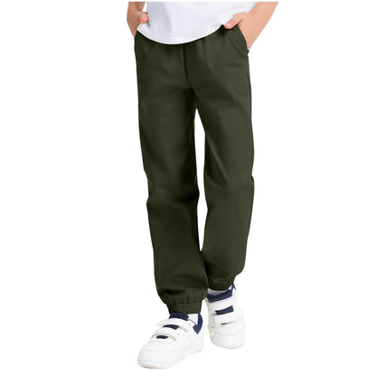 Boys' leisure trousers with elasticated waistband and side pockets NOVAE
