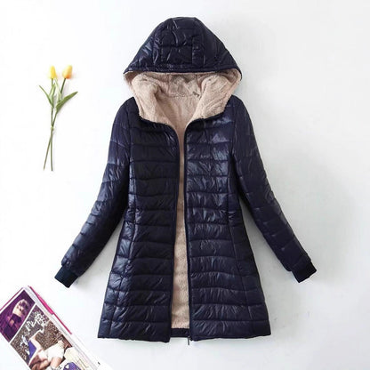 Women's quilted winter jacket with hood and cozy lining NOVAE