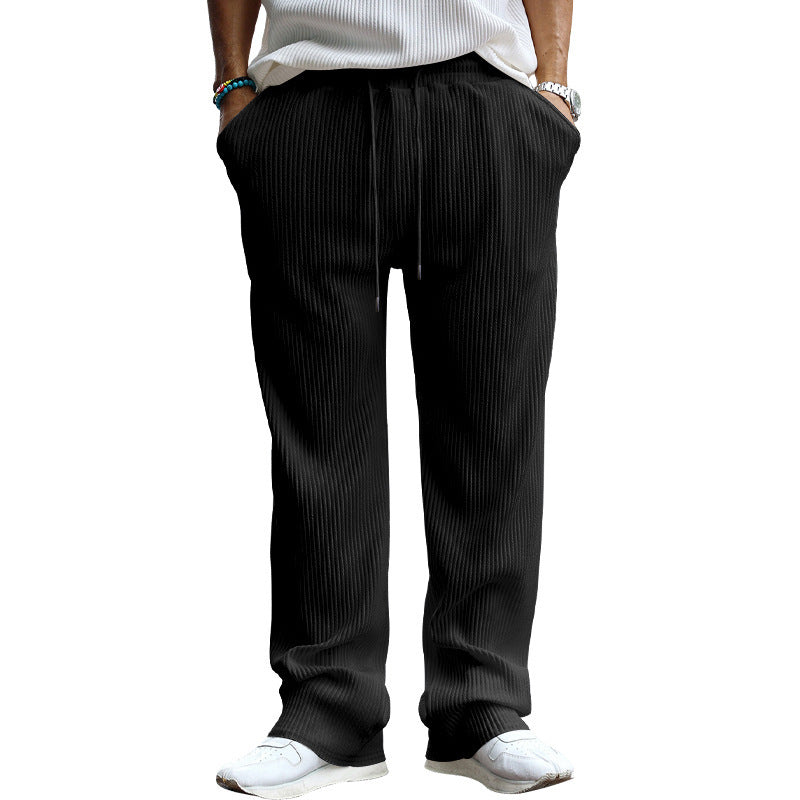 Men's casual leisure trousers with ribbed design and elasticated waistband NOVAE
