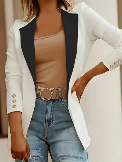Women's Elegant Blazer with Contrasting Panels NOVAE