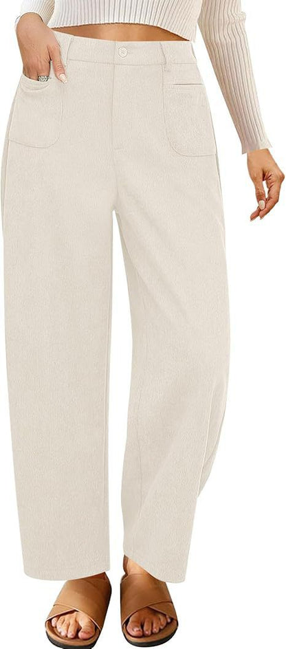 Women's wide-legged leisure trousers with practical pockets NOVAE