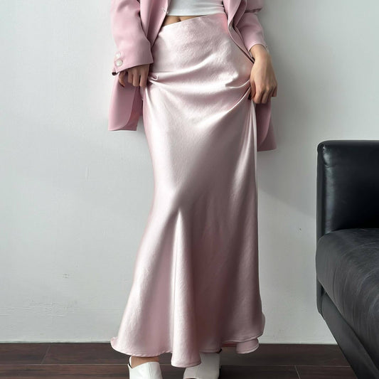 Women's elegant maxi skirt in a silk blend with a figure-flattering cut NOVAE