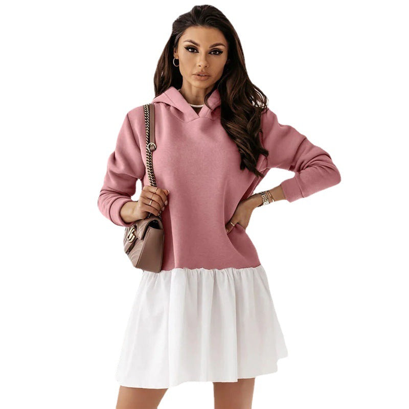 Women's casual hooded sweatshirt dress NOVAE