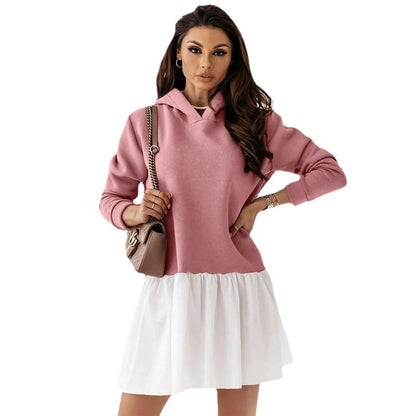 Women's casual hooded sweatshirt dress NOVAE