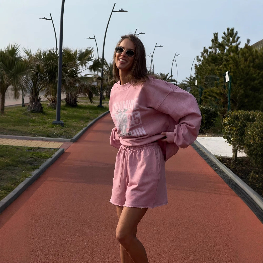 Women's casual sweatshirt with creative logo design and comfortable fit NOVAE