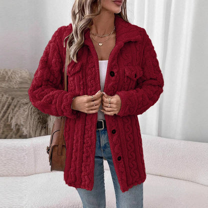 Women's structured cardigan with patch pockets NOVAE