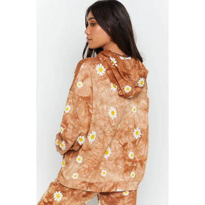 Women's Oversized Floral Pattern Hoodie NOVAE