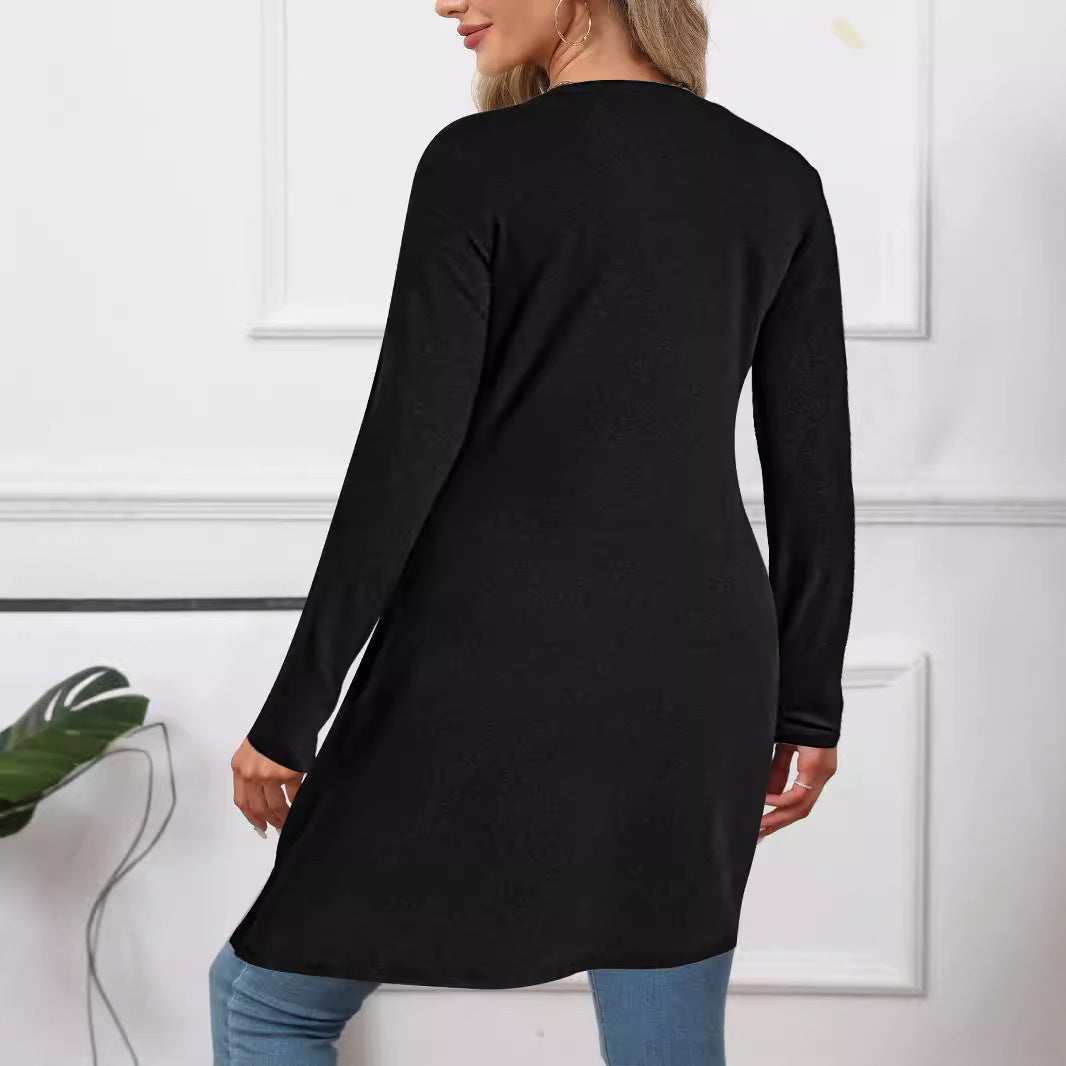 Women's asymmetrical long-sleeved shirt NOVAE