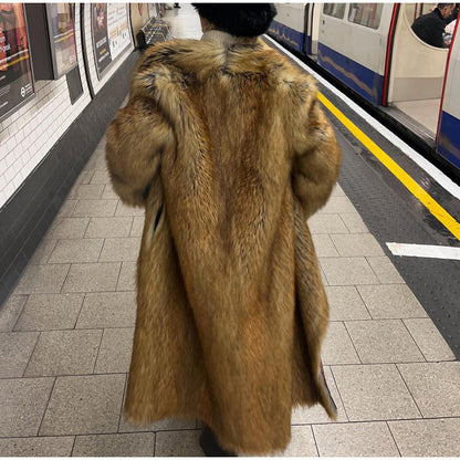 Women's Extravagant Faux Fur Coat with Voluminous Sleeves NOVAE