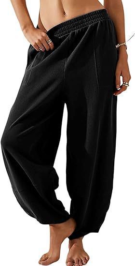 Women's wide-leg lounge trousers with elasticated waistband and pockets NOVAE