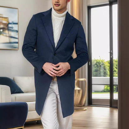 Men's elegant cotton trench coat with stylish pockets and modern cut NOVAE