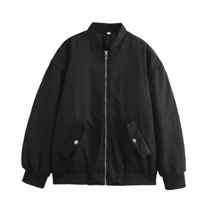 Women's casual bomber jacket with elasticated waistband and practical pockets NOVAE