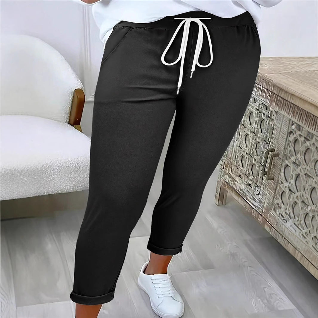 Women's Comfortable Leisure Trousers with Elastic Waistband NOVAE