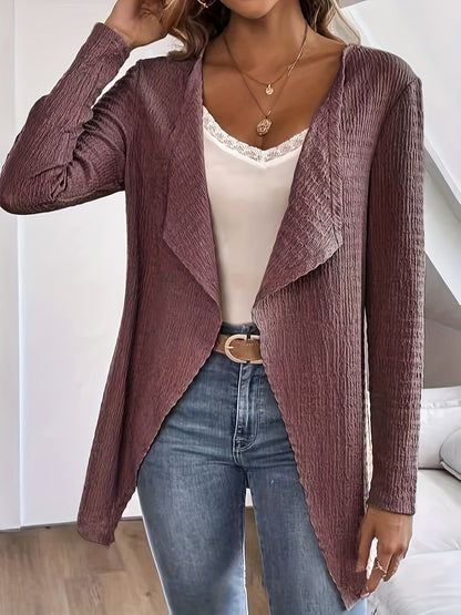Women's elegant jacket with a relaxed cut and textured fabric NOVAE