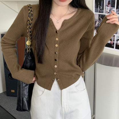 Women's cardigan with mother-of-pearl buttons NOVAE